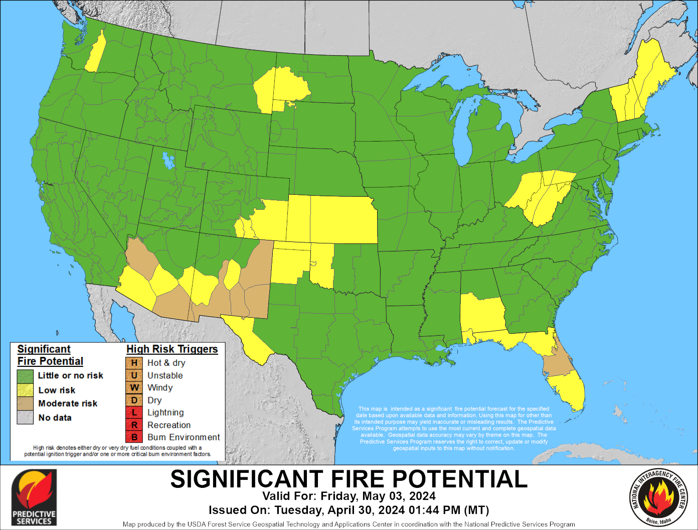 Significant Fire Potential - Day 4