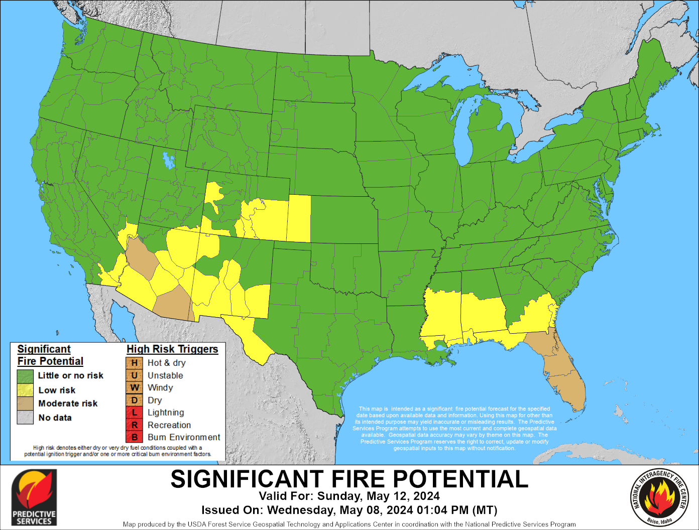 Significant Fire Potential - Day 5