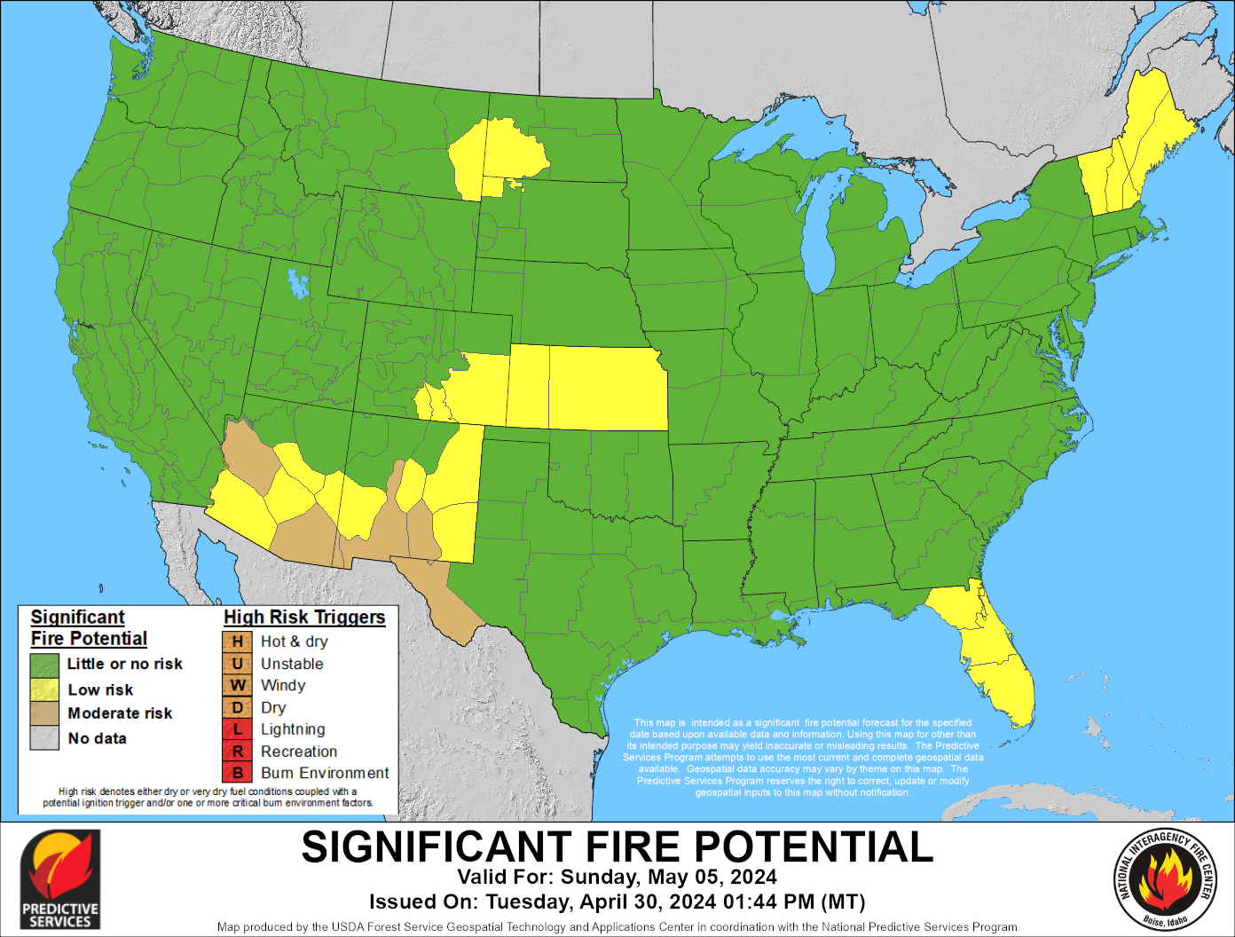 Significant Fire Potential - Day 6