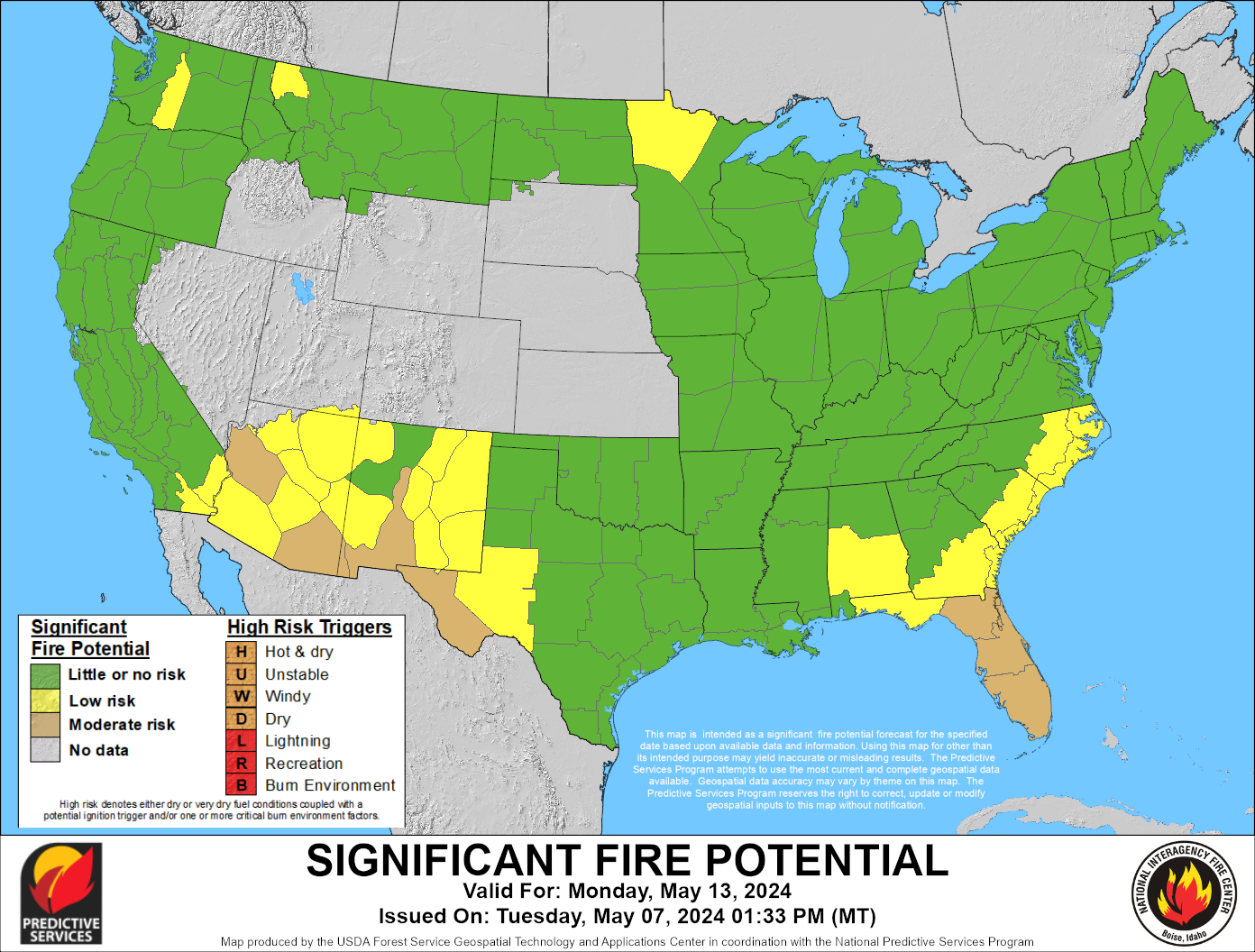 Significant Fire Potential - Day 7