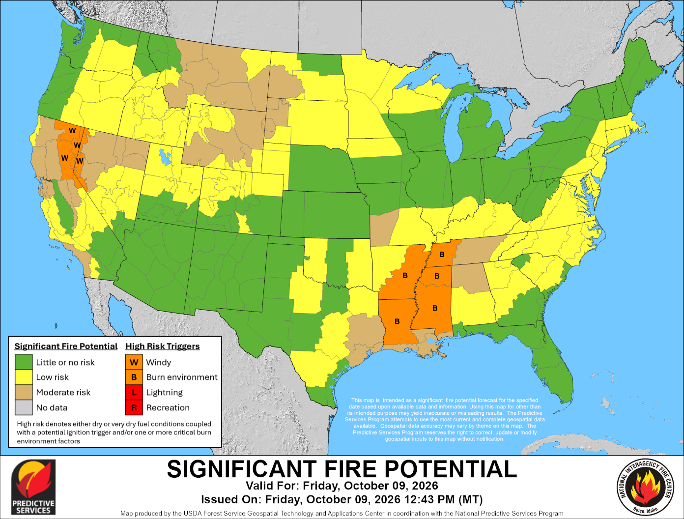 Significant Fire Potential - Day 1