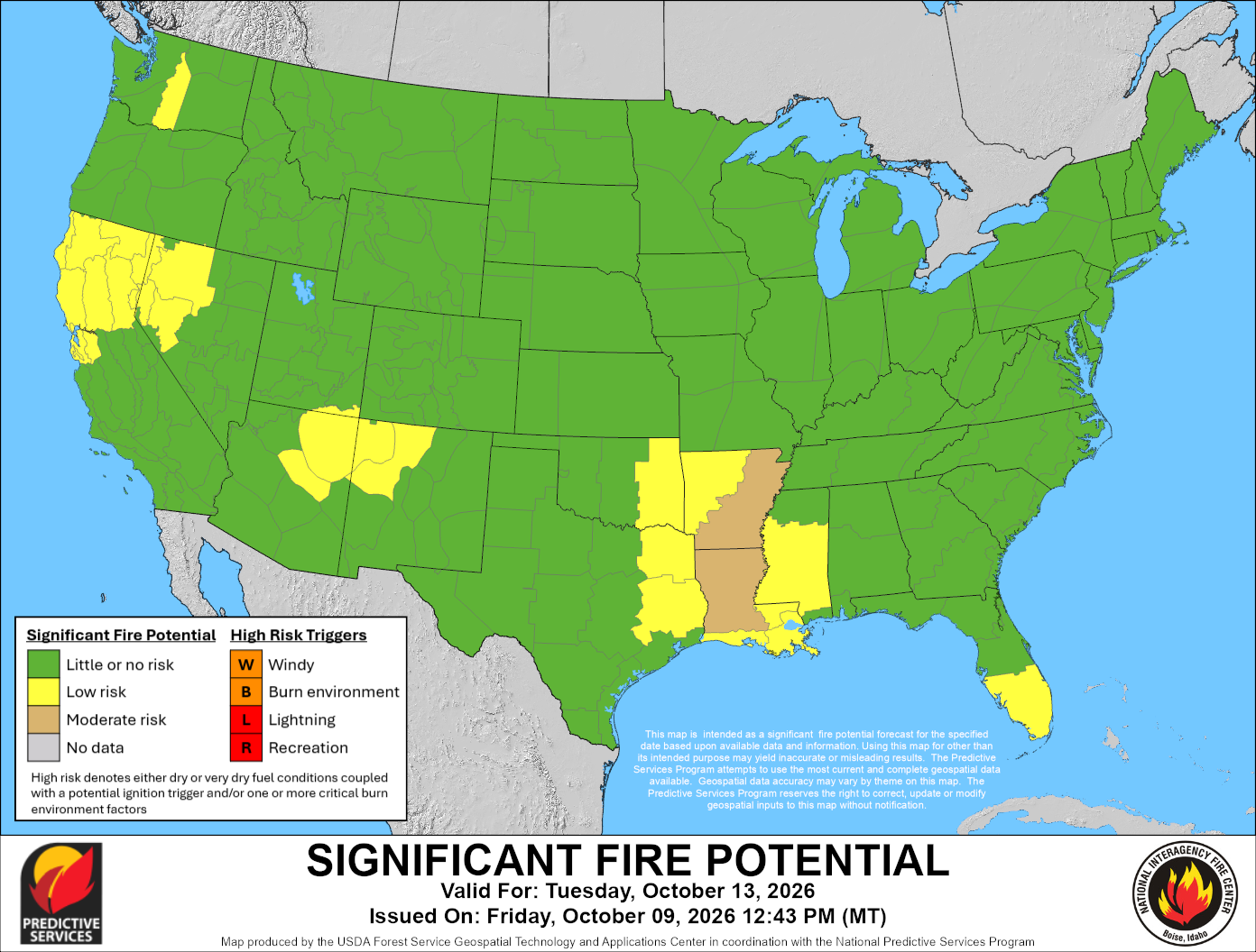 Significant Fire Potential - Day 5