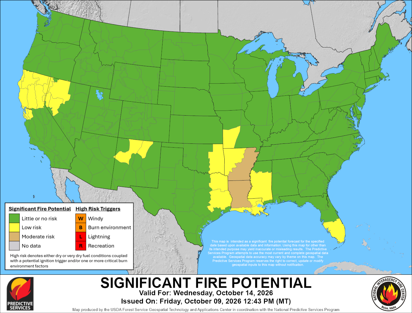 Significant Fire Potential - Day 6
