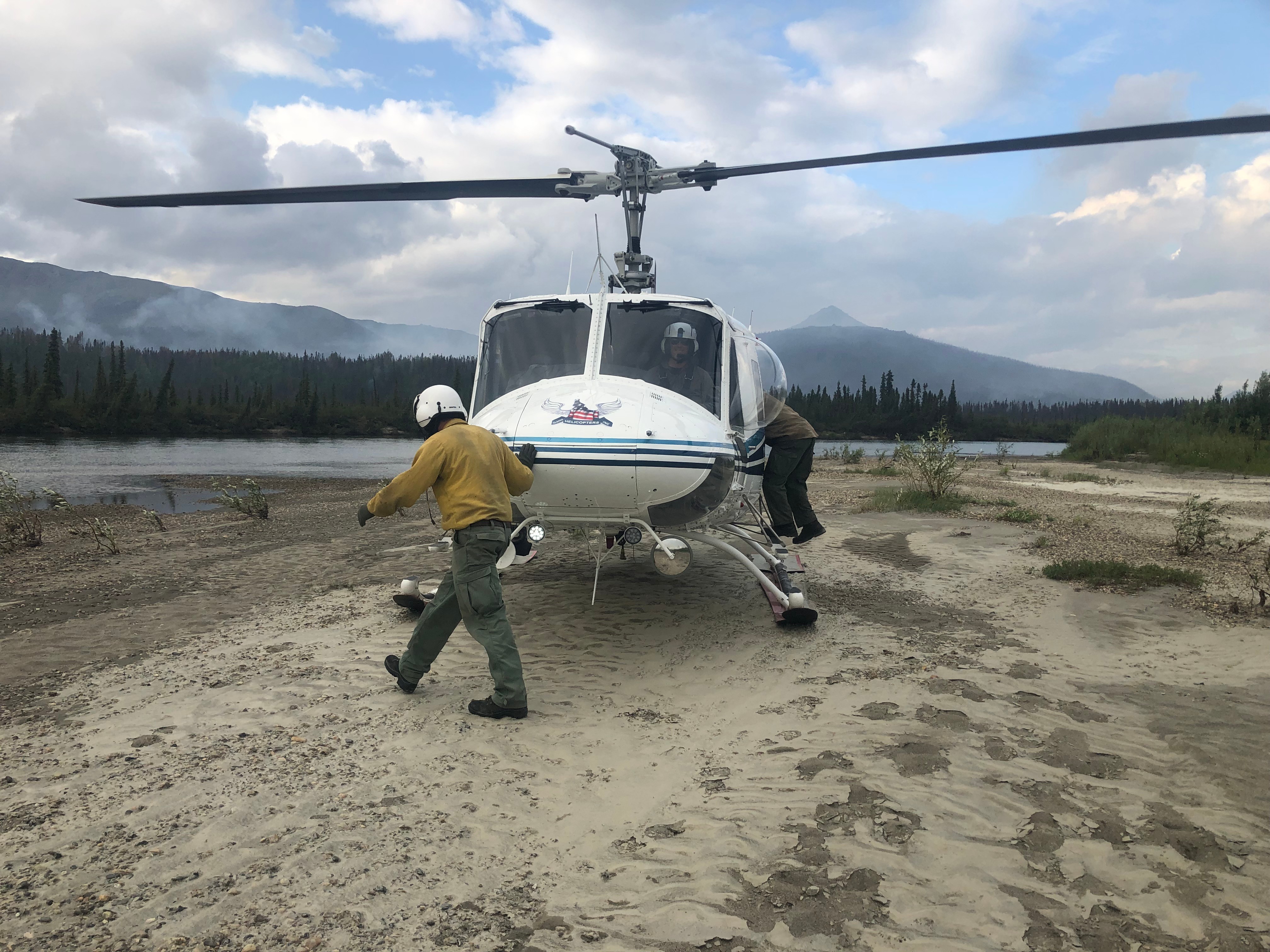 A helitack crew prepares to support wildfire operations. Photo by BLM