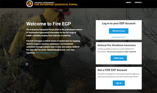 Fire Enterprise Geospatial Portal (EGP)