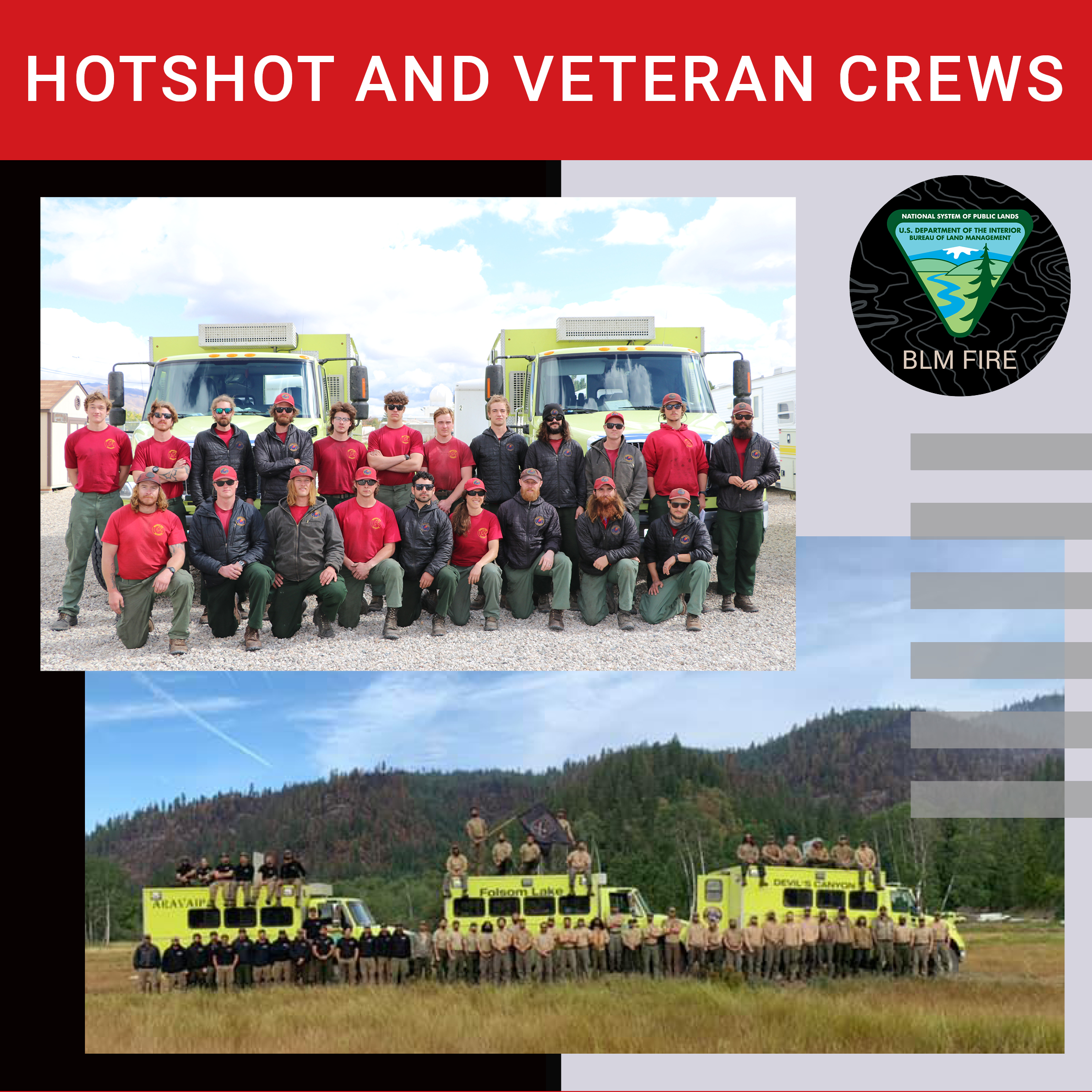 BLM Hotshot and Veterans crews