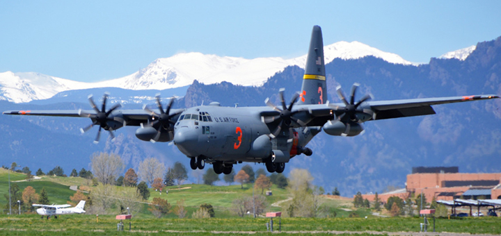 MAFFS aircraft assists in wildland fire suppression operations.