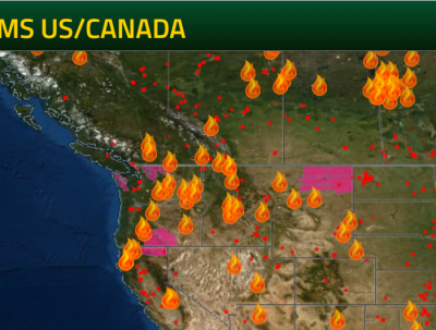 wildfire map of the usa