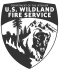 USWFS logo with bison, flames, mountain and tree
