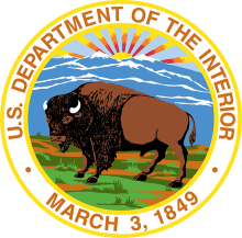Bison in a circle logo reading U.S. Department of the Interior