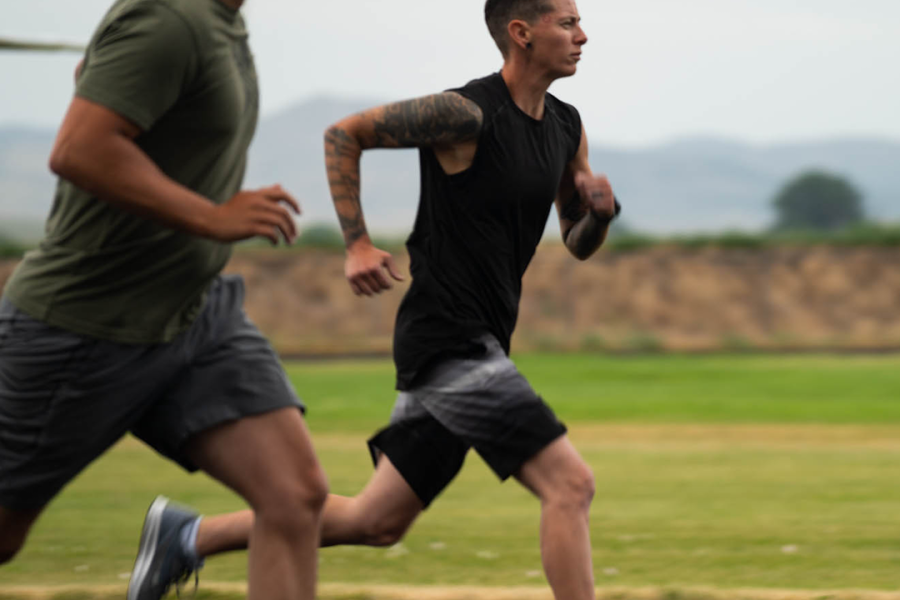 Physical fitness includes running. Running is important for BLM wildland firefighters.