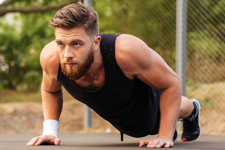 A fitness routine is important for BLM wildland firefighters. Push ups are part of the fitness routine of BLM wildland firefighters.